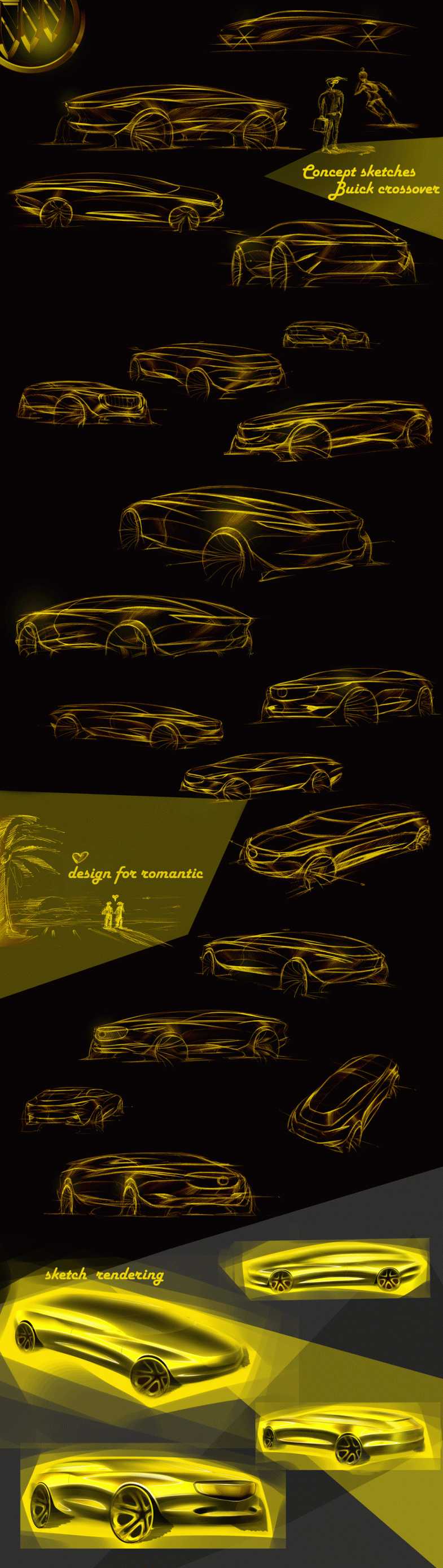 cdn，Automobile design，Hand drawn，Display Board，