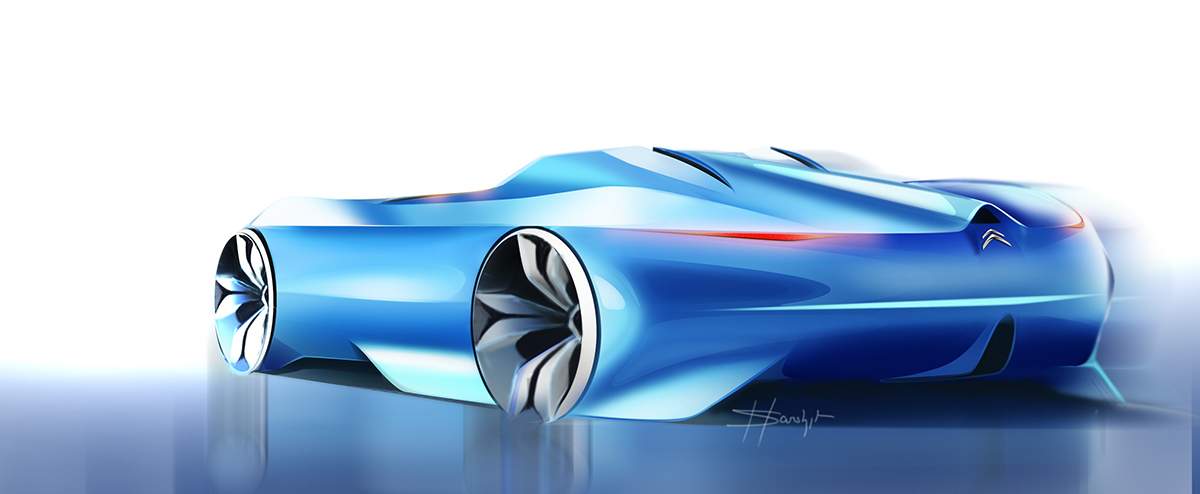 Automatic design，Hand drawn，Render，Visual design，industrial design，