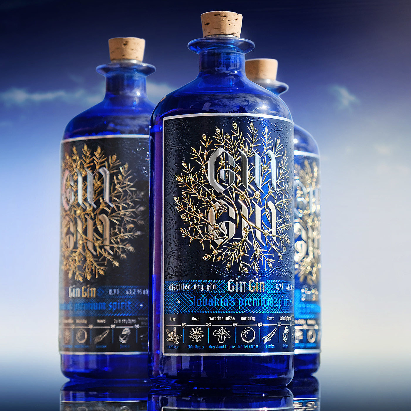 杜松子酒，Gin Gin，包装，品牌设计，