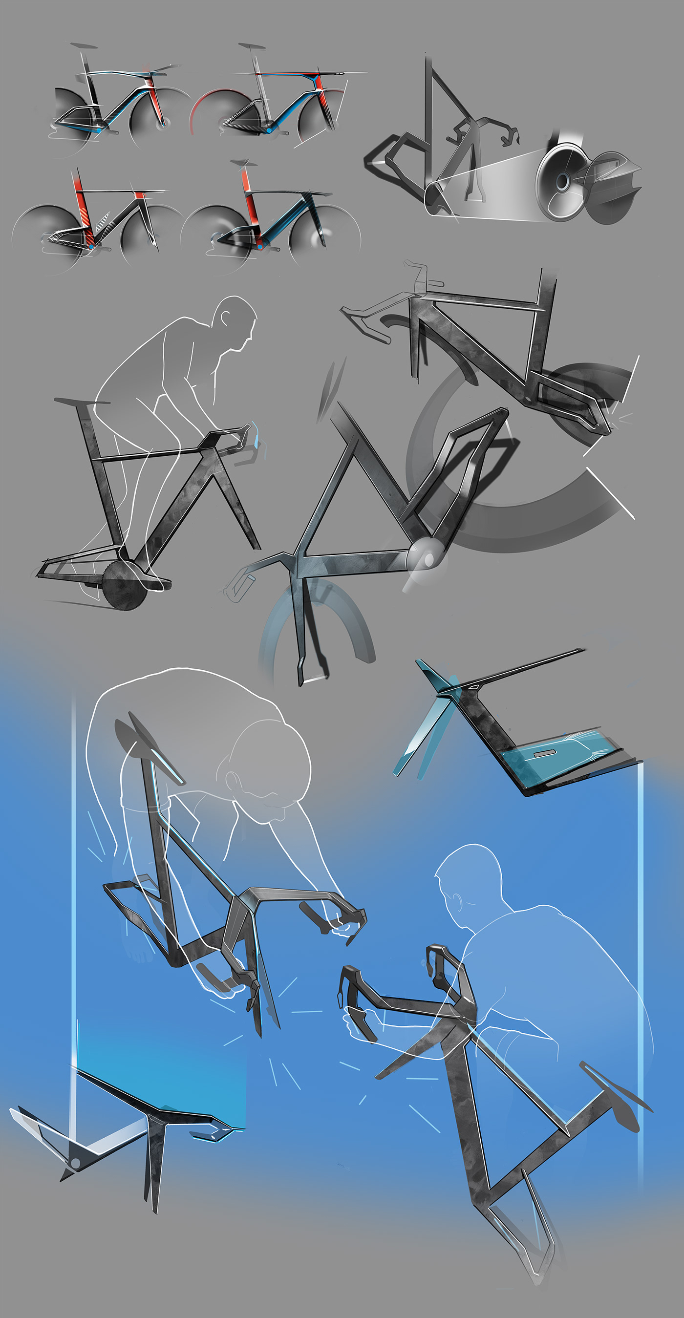 Sprint，Bicycle design，black，