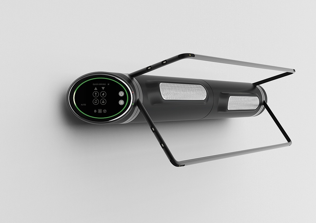 Rotary clothes hanger，Quick drying，Horizontal vertical，Red Dot Design Award，product design，