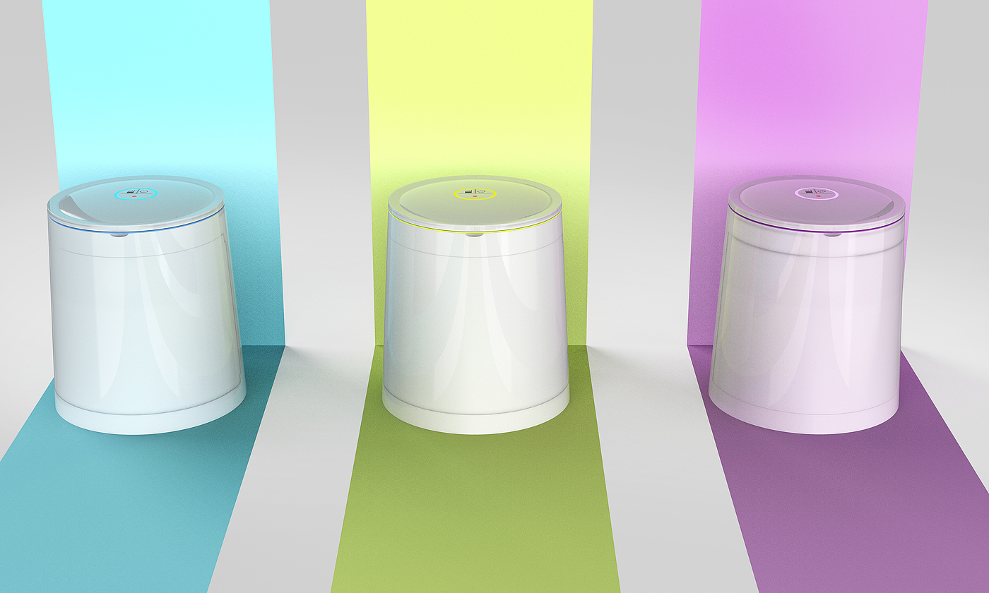 Inductive trash can，Bag collection concept，trash can，conceptual design，Creative design，