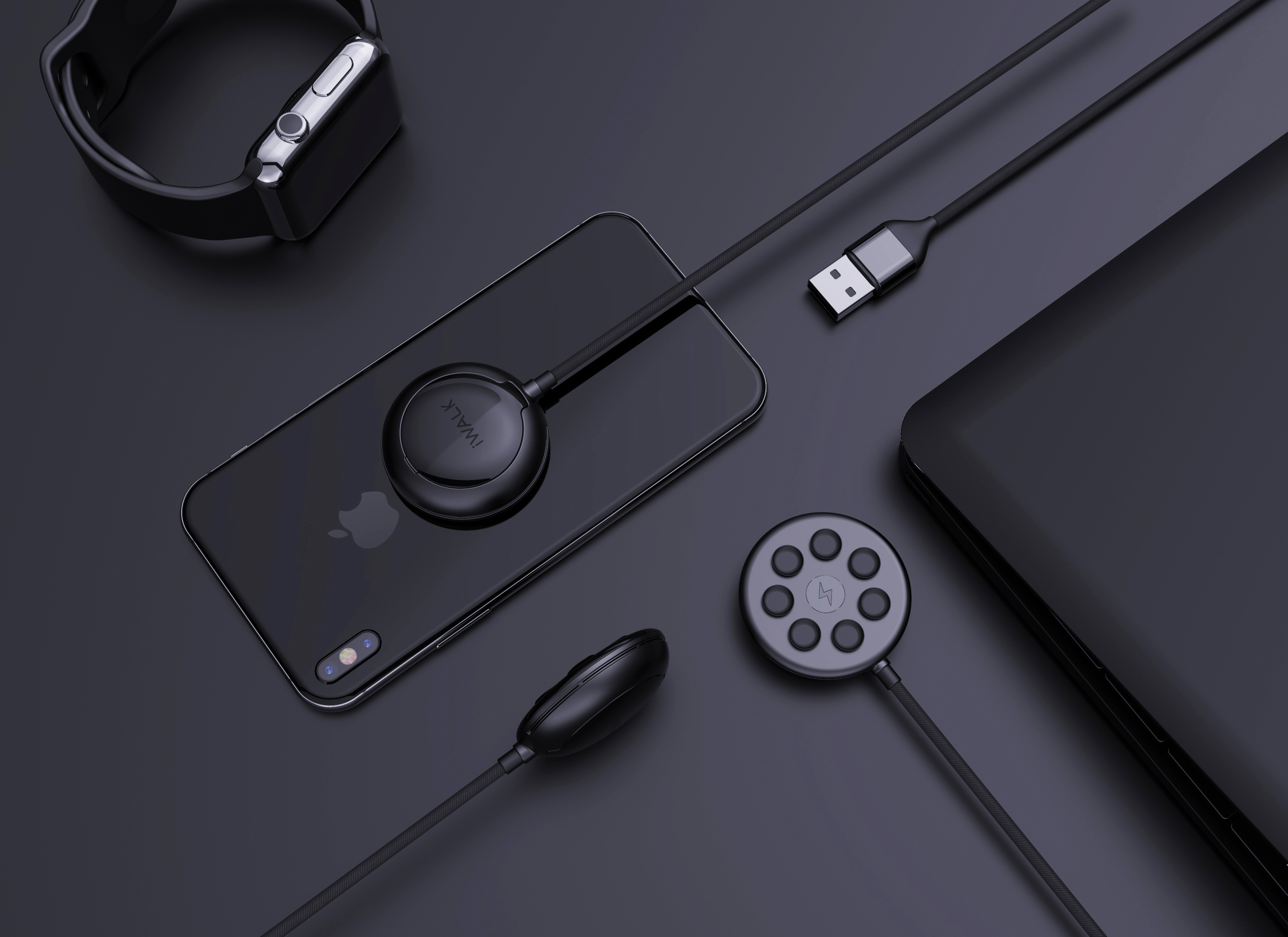 iWalk，Wireless charging，adsorbent，Charging line，