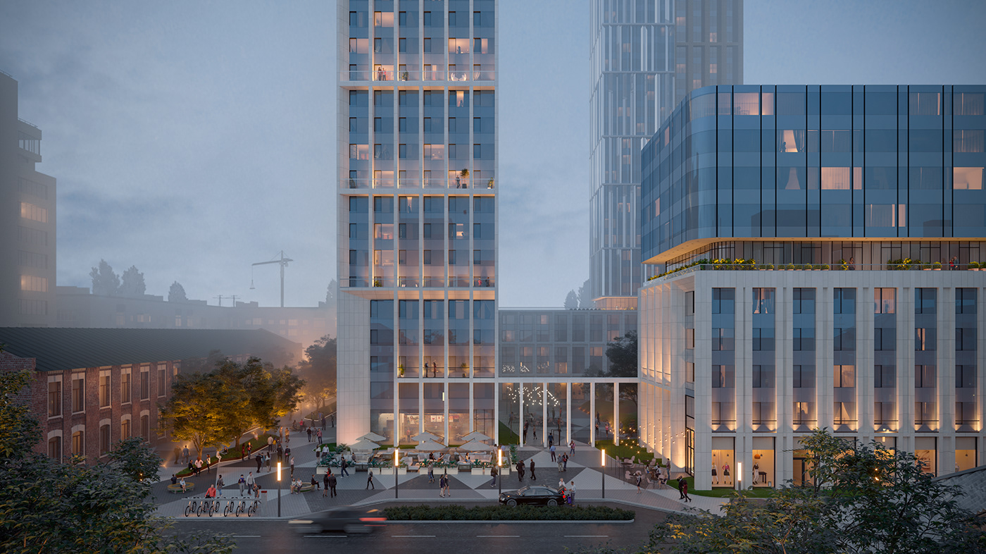 lviii具有商业和公共场所的多功能商务类住宅综合体