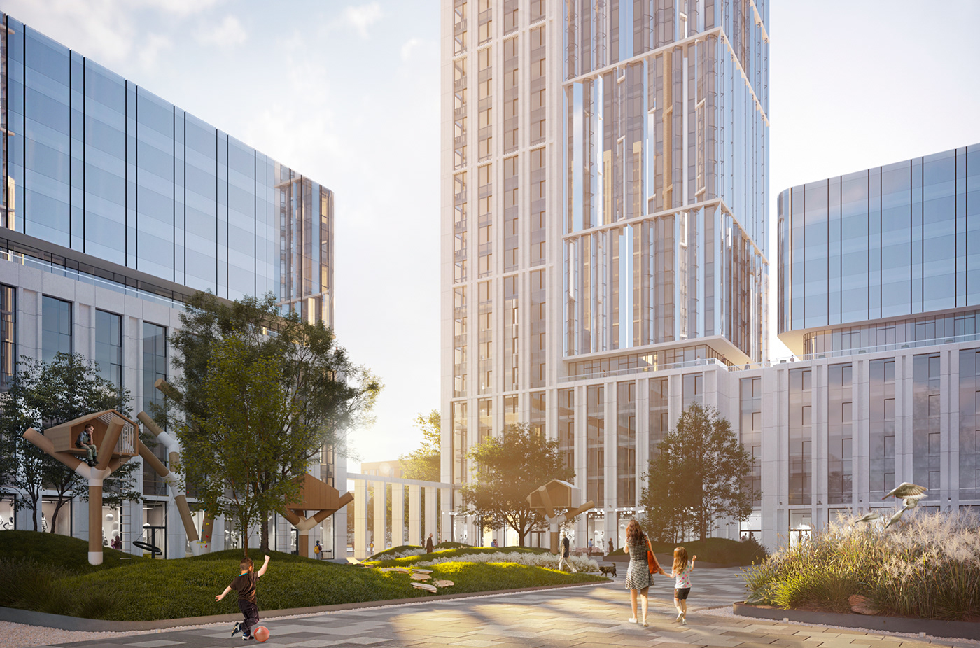 lviii具有商业和公共场所的多功能商务类住宅综合体