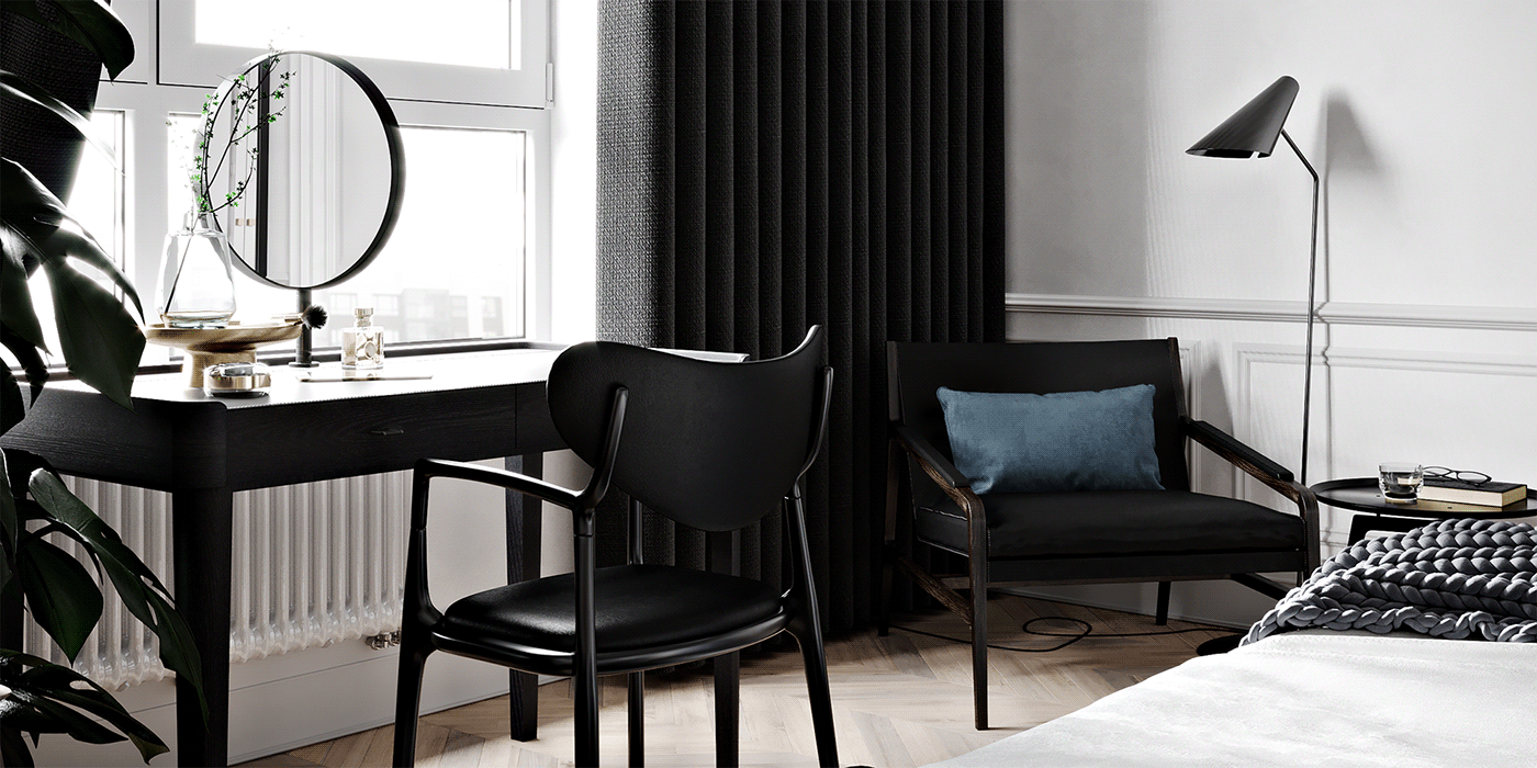 a living room，Denmark，Scandinavian Classicism，Neoclassicism，bedroom，