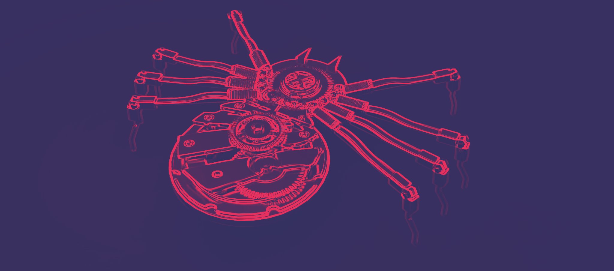 modeling，c4d，Metal，spider，