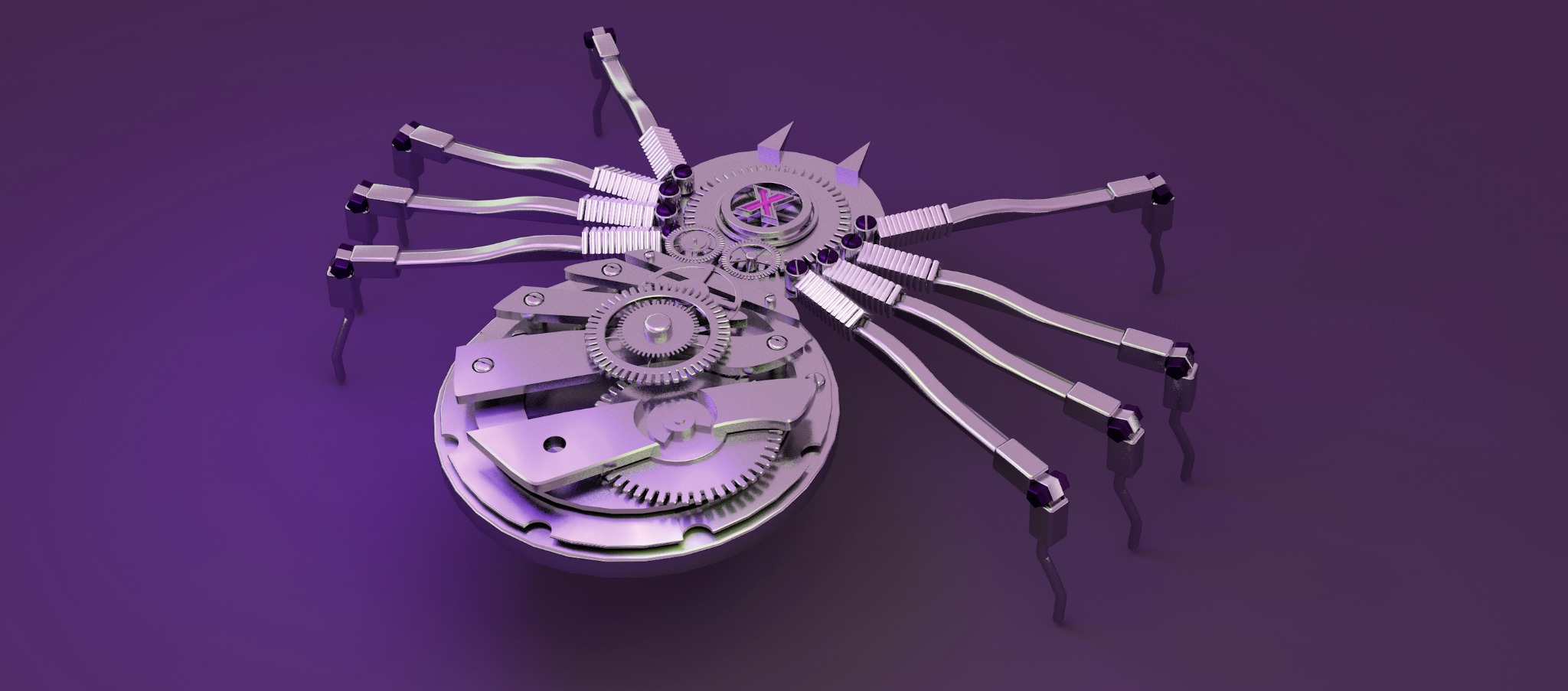modeling，c4d，Metal，spider，
