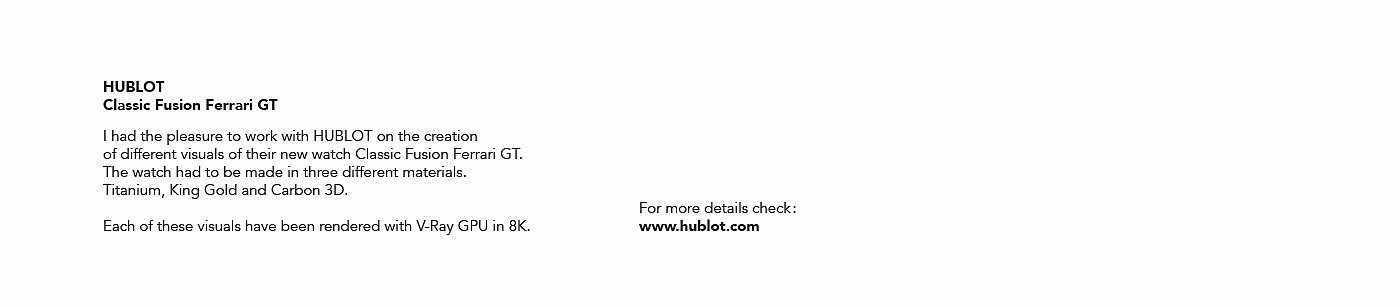 Wrist watch，Fusion GT，Classic Ferrari CT，Hubert，hublot ，Digital art，