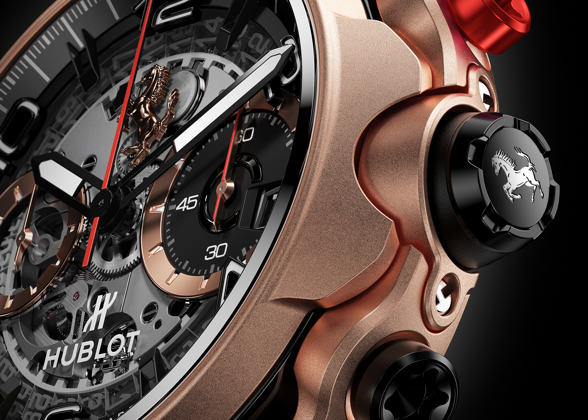 Wrist watch，Fusion GT，Classic Ferrari CT，Hubert，hublot ，Digital art，