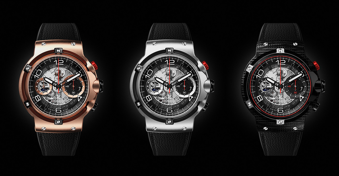 Wrist watch，Fusion GT，Classic Ferrari CT，Hubert，hublot ，Digital art，