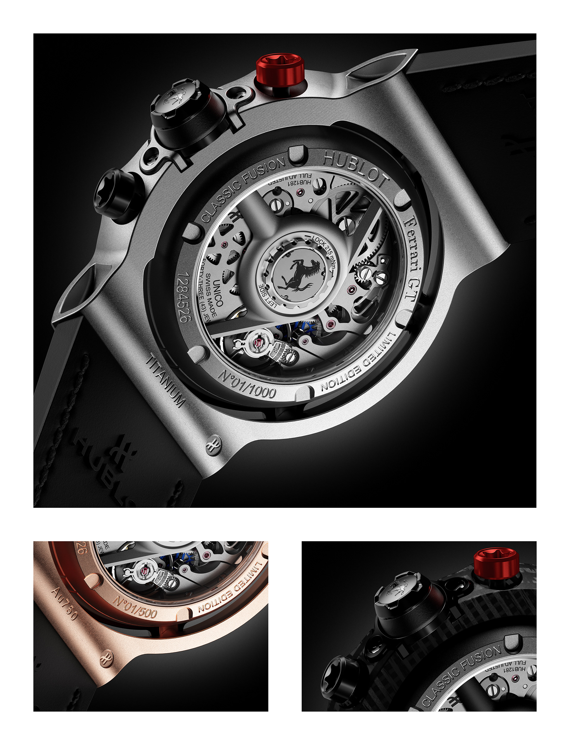 Wrist watch，Fusion GT，Classic Ferrari CT，Hubert，hublot ，Digital art，