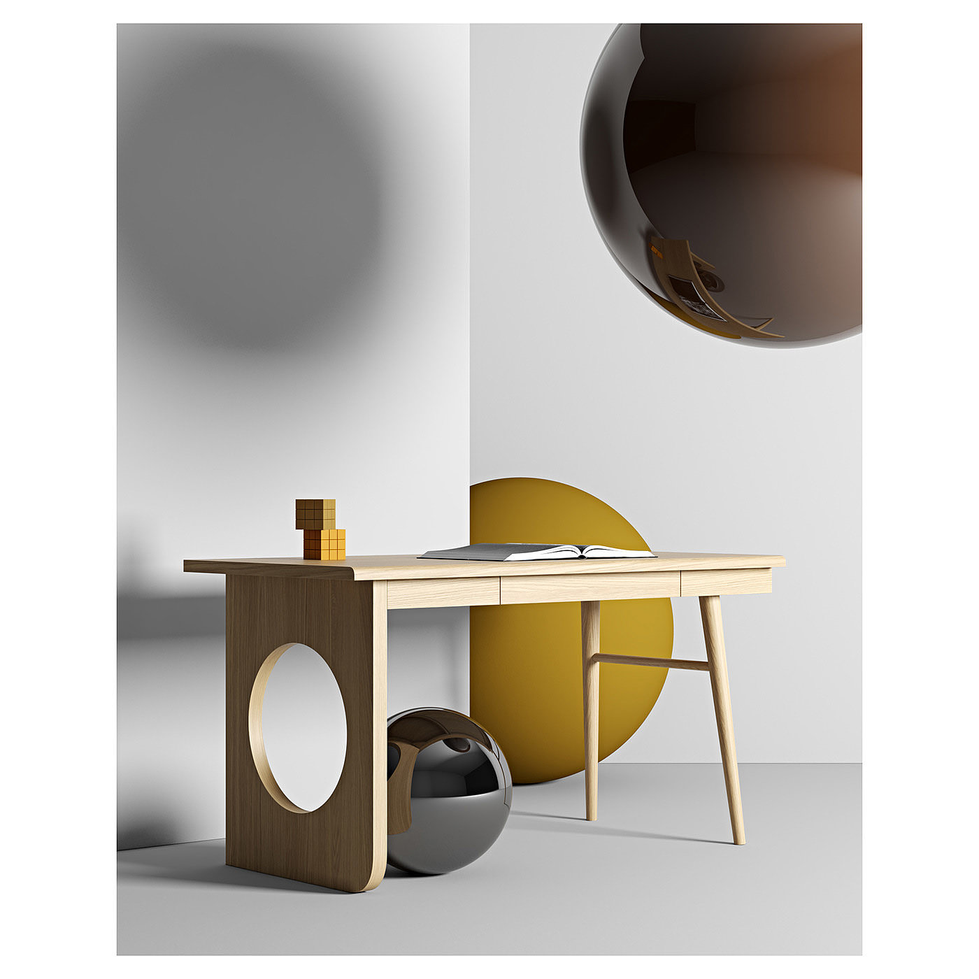 to work in an office，Table，Pavel Vetrov，