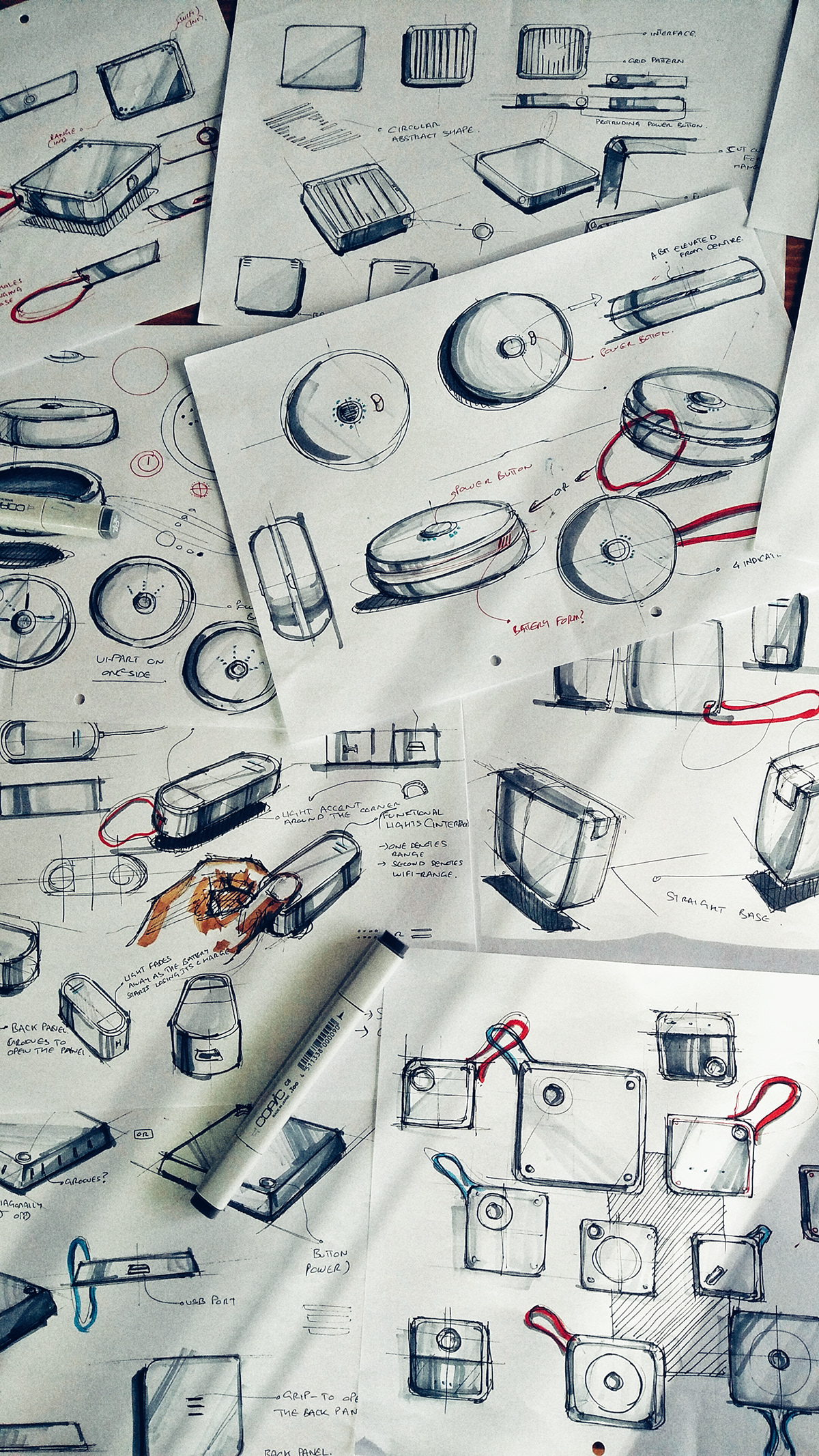 Hand drawn，Water cup，Table，sketch，