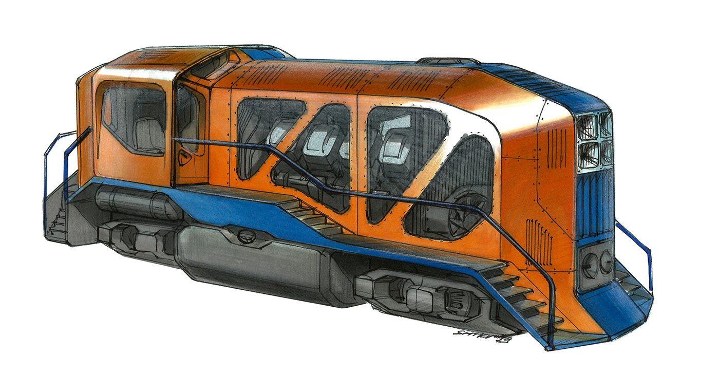 train，conceptual design，Sixties Diesel，