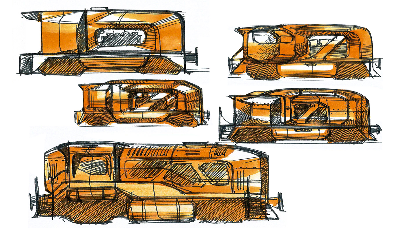 train，conceptual design，Sixties Diesel，
