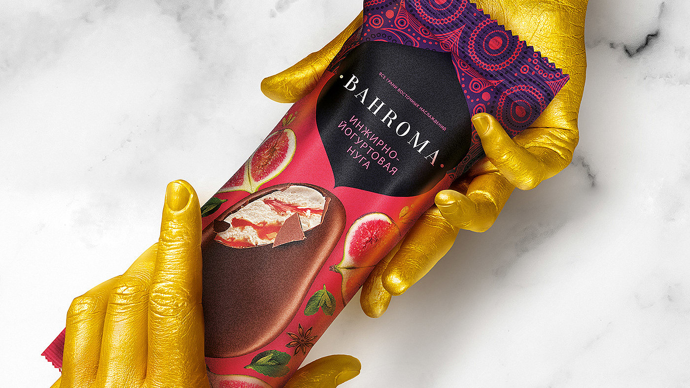 ice cream，packing design，BAHROMA，