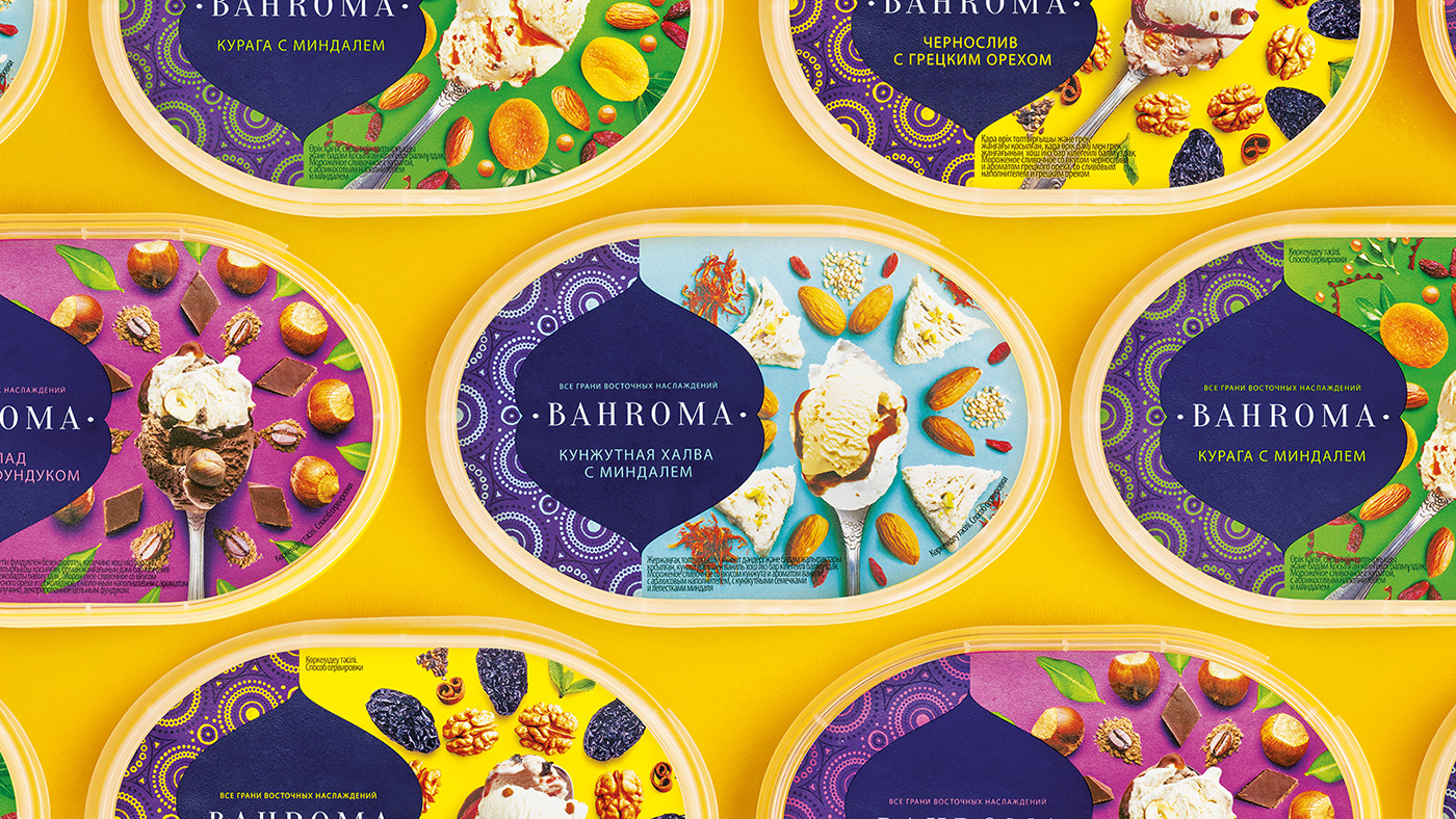 ice cream，packing design，BAHROMA，