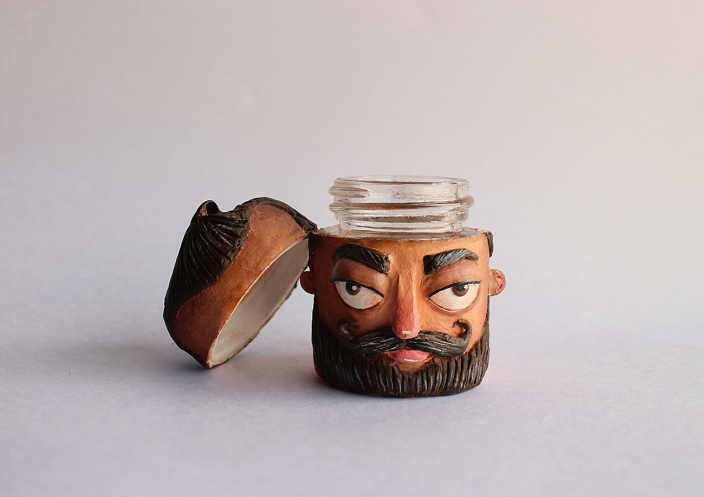 HEAD OVER BOTTLES，handicraft，jar，