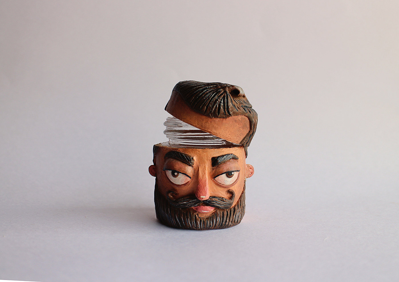 HEAD OVER BOTTLES，handicraft，jar，