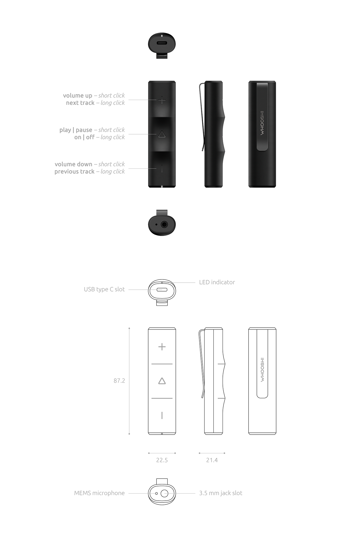 Red dot award，Loudspeaker，portable，Whooshi，