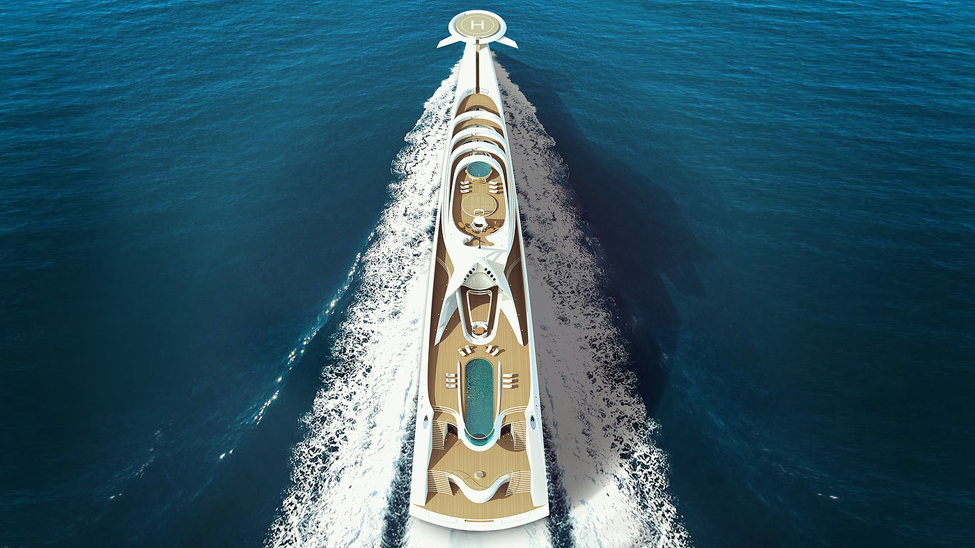 Future super yacht，L'Amage，yacht，industrial design，Monaco Yacht，