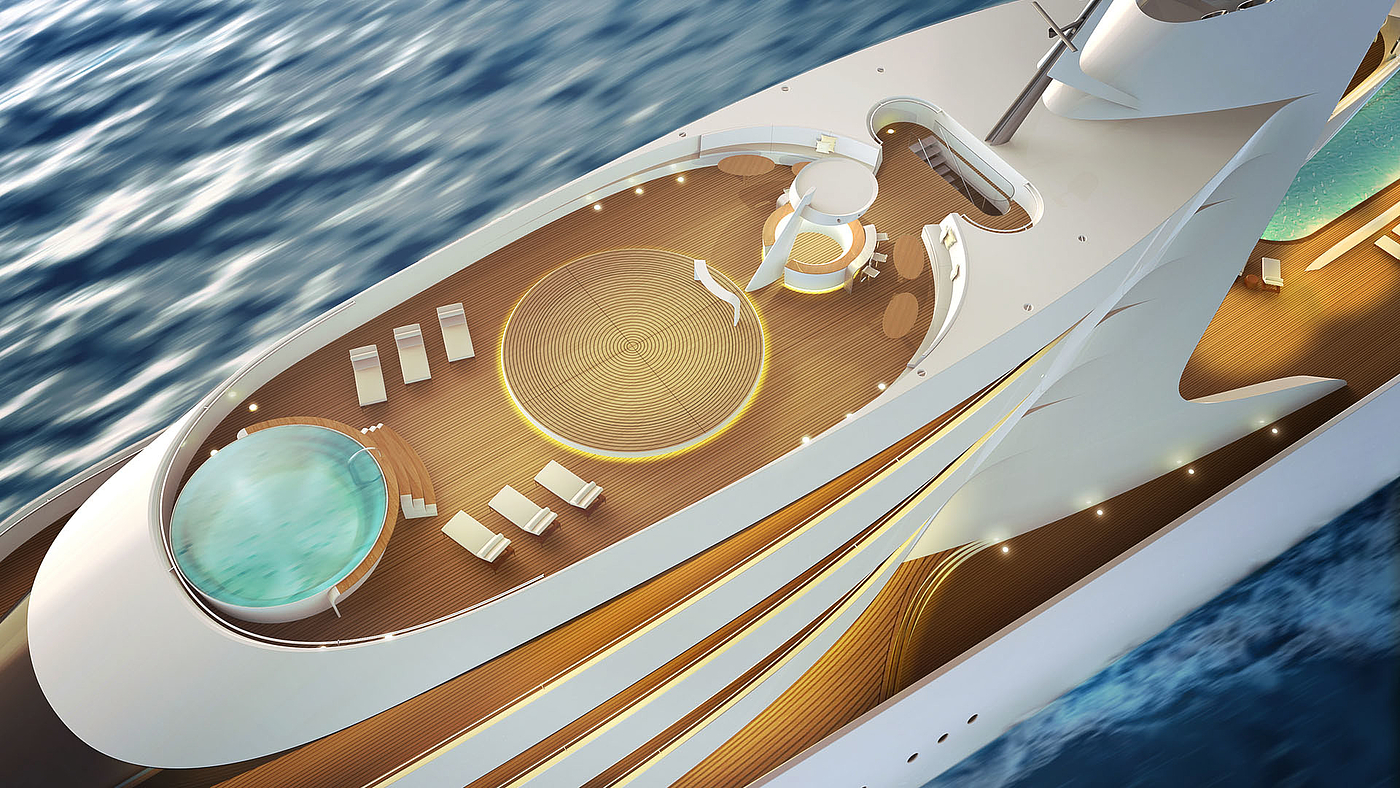 Future super yacht，L'Amage，yacht，industrial design，Monaco Yacht，