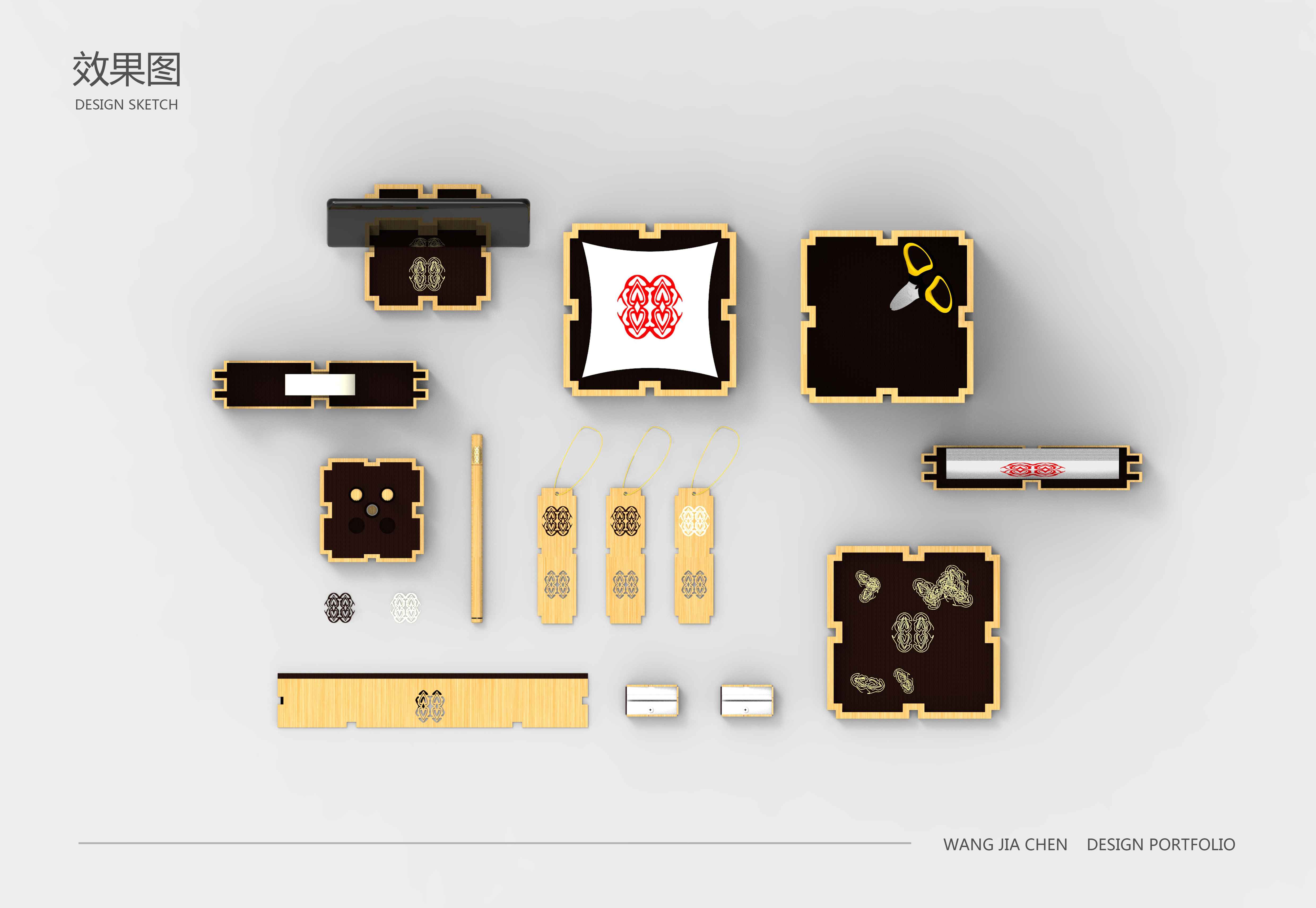 Office, stationery, cultural creativity, paper cutting，Guangning paper cutting，