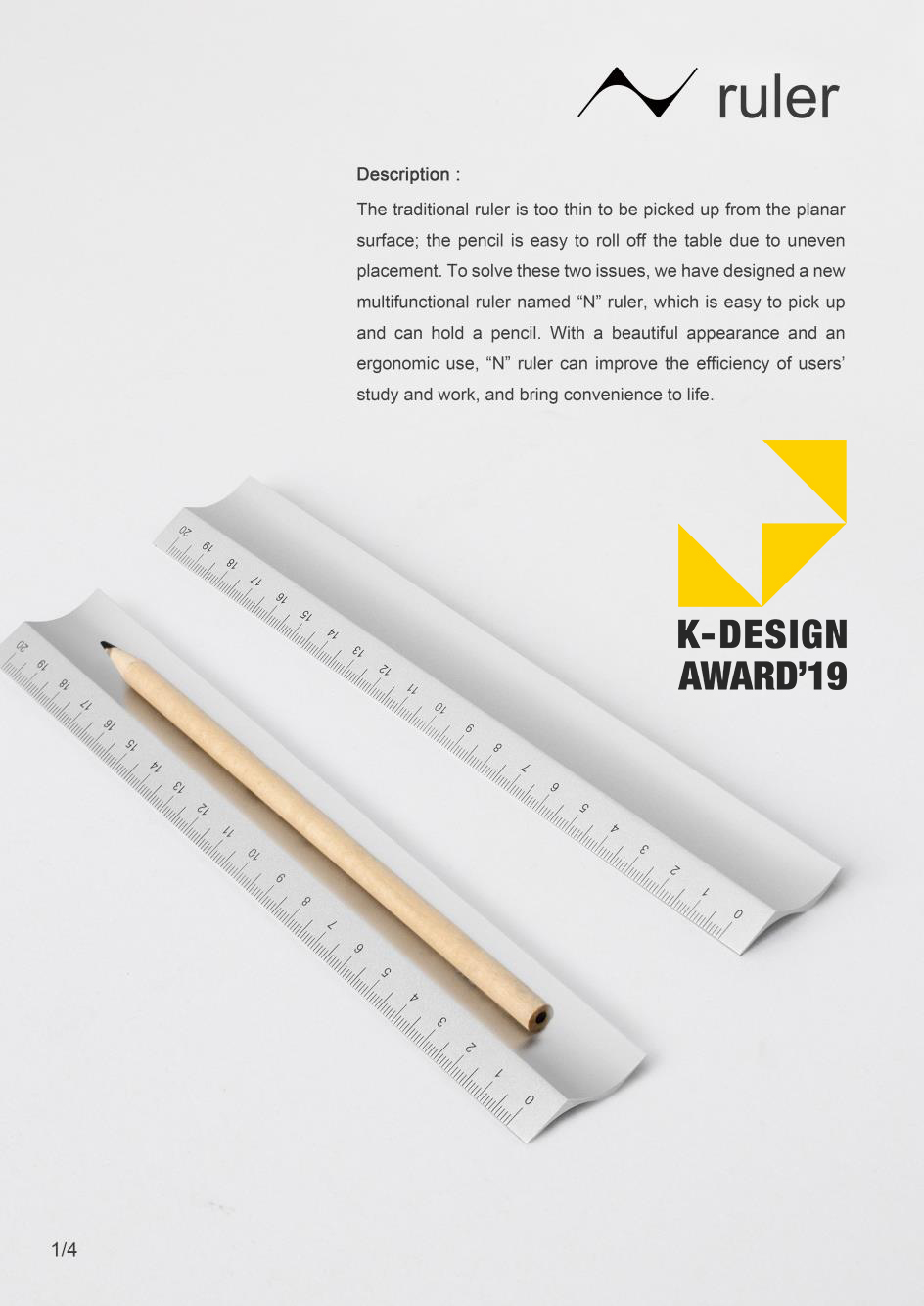 ruler，Office Supplies，Creative design，K-DESIGN，Award，