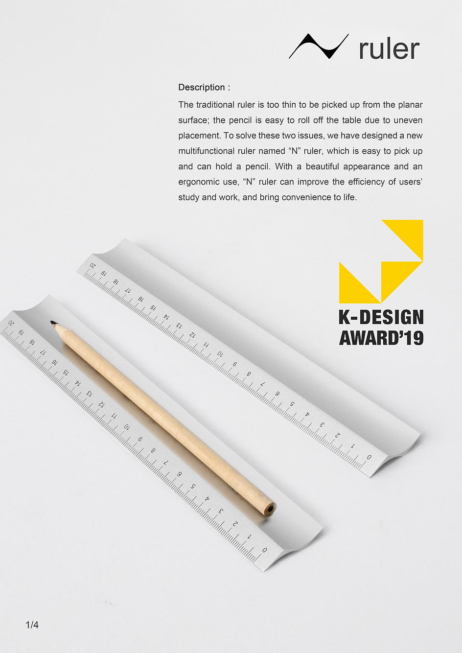 ruler，Office Supplies，Creative design，K-DESIGN，Award，