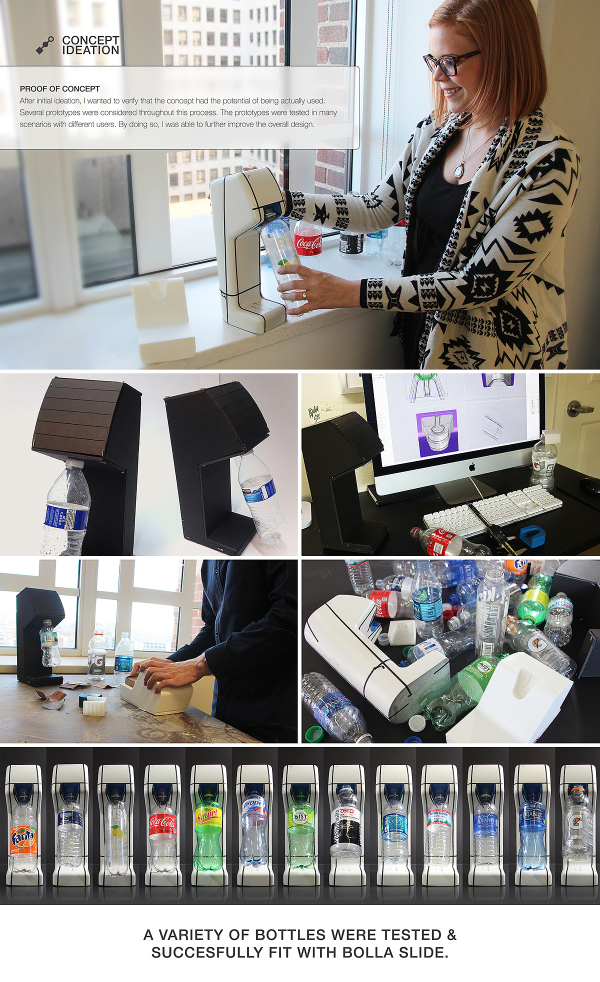 Touch screen design，Water bottle reuse，Small，Bian Jie，product design，