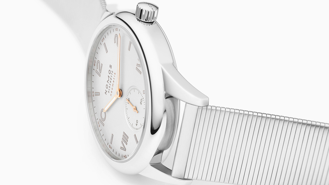 白色，腕表，格拉斯-尤特，校园手表，NOMOS Glashütte，自动手表，