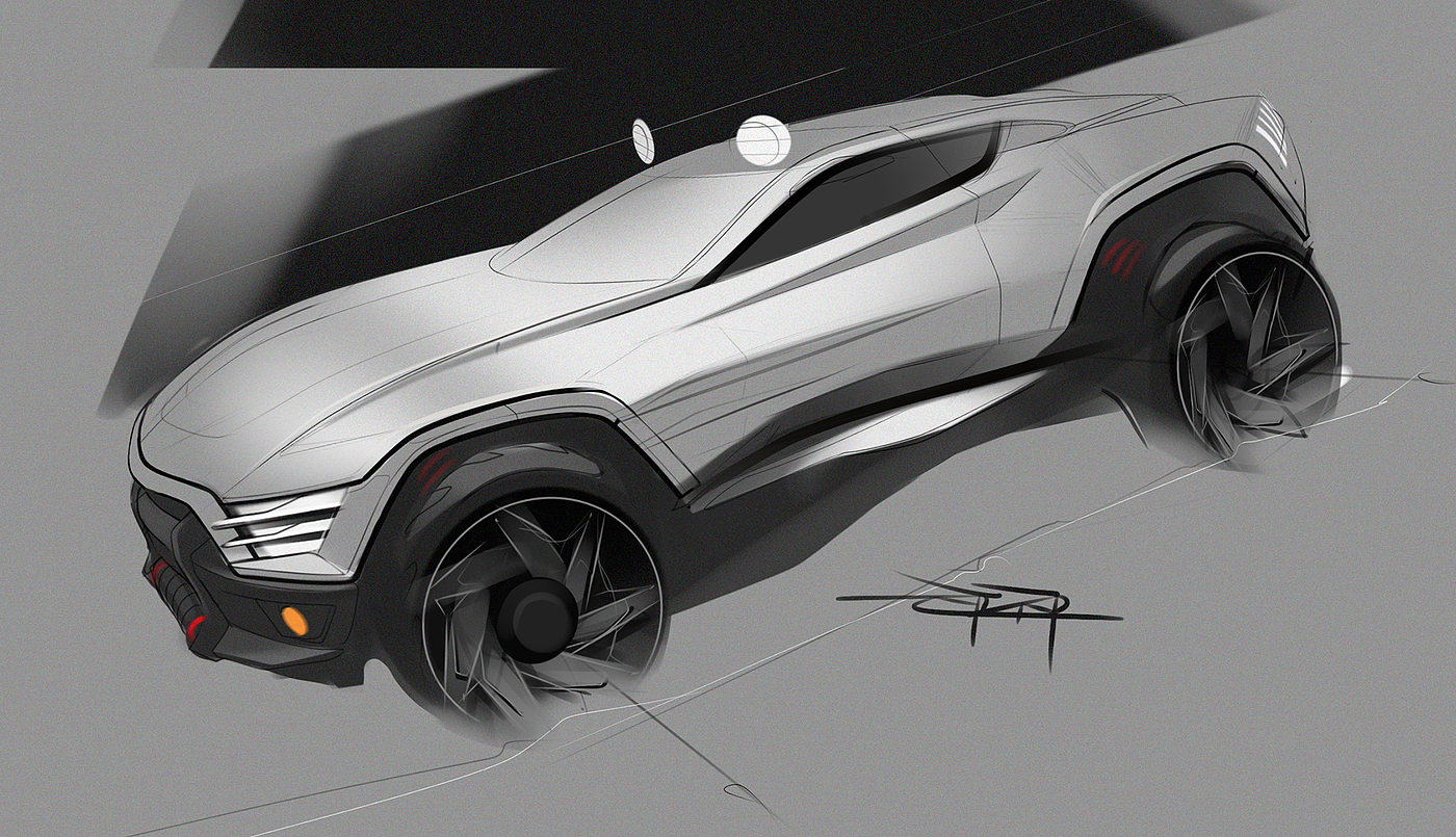 automobile，originality，Design appreciation，sketch，