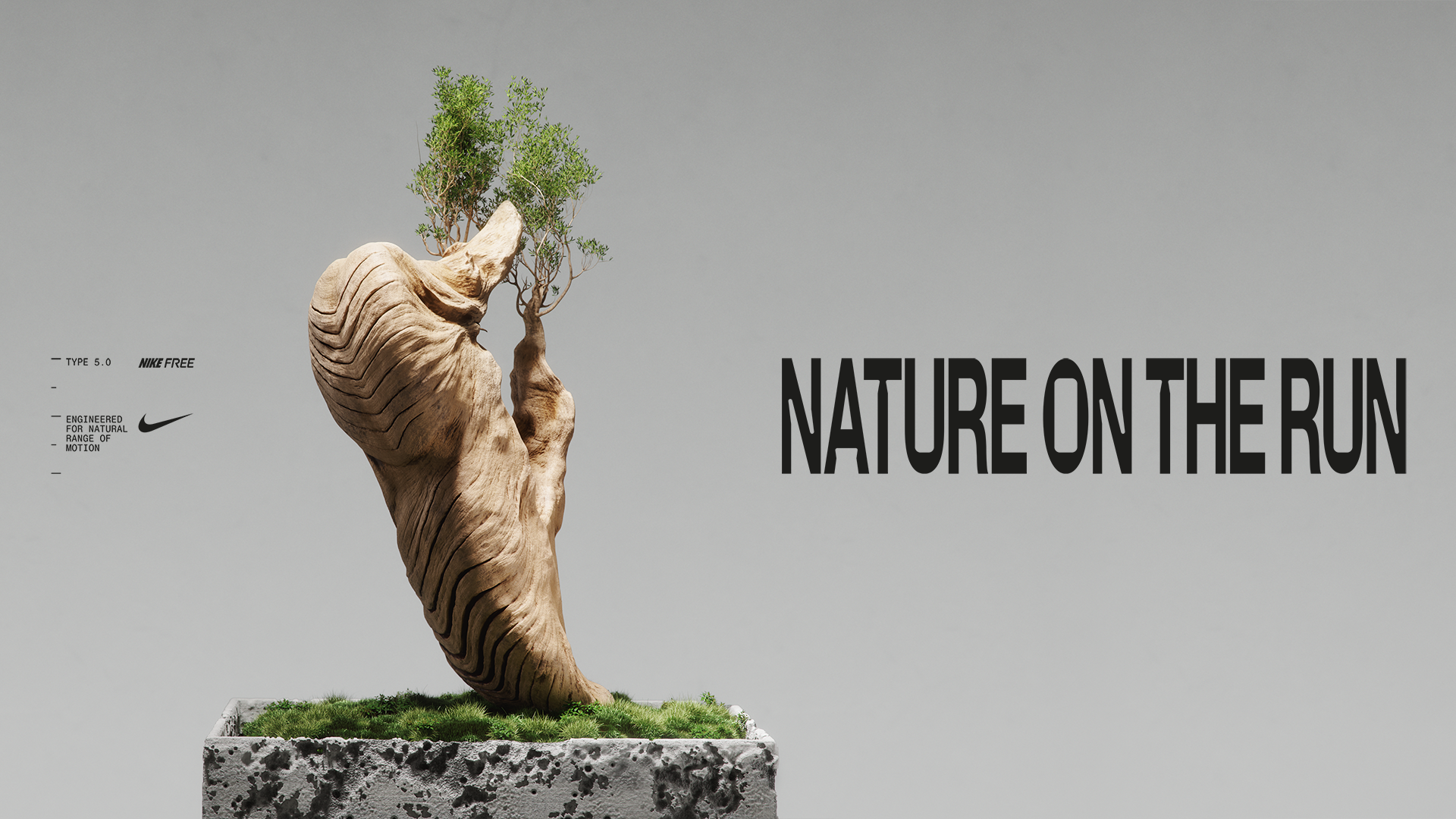 Dynamic image design，Sports brand，Nike，Nike Free 5.0，