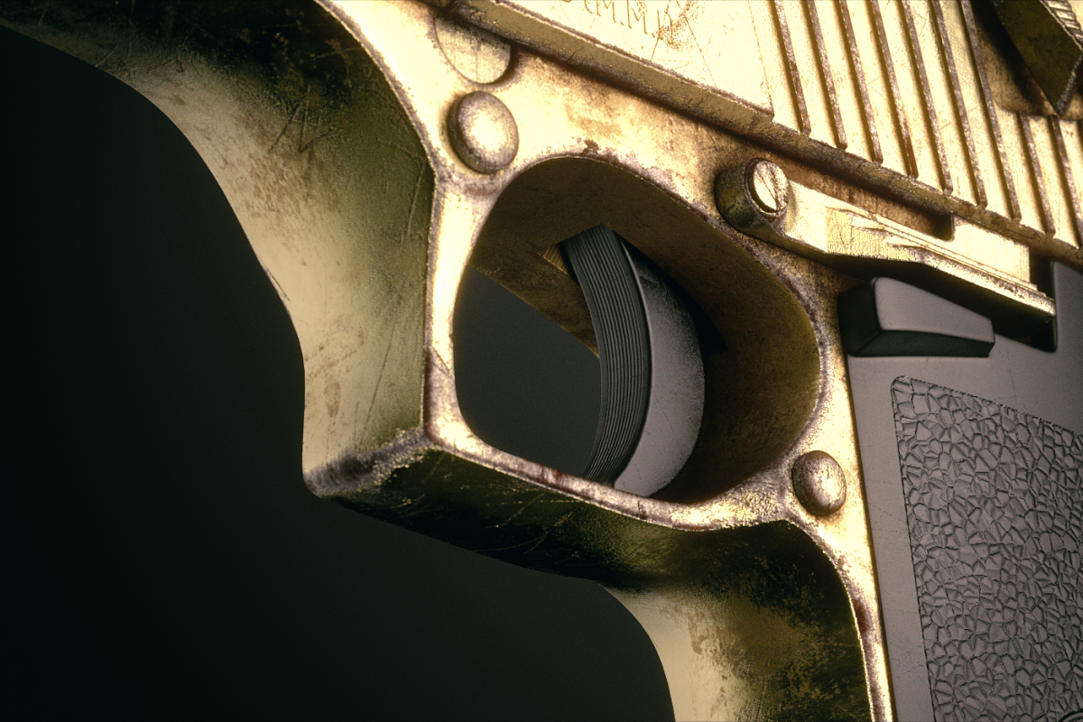 modeling，Texturization，visualization，gun，3d，Digital art，