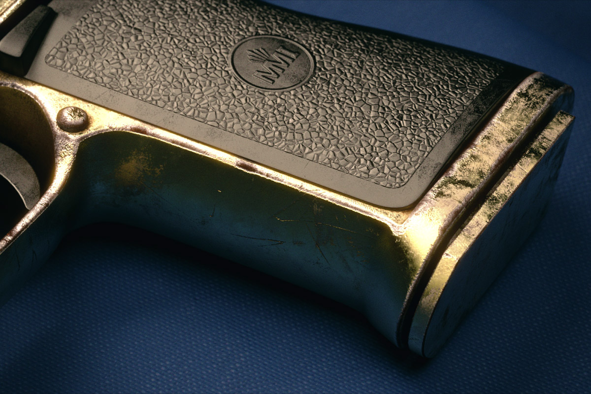 modeling，Texturization，visualization，gun，3d，Digital art，