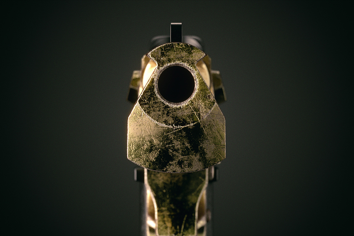 modeling，Texturization，visualization，gun，3d，Digital art，