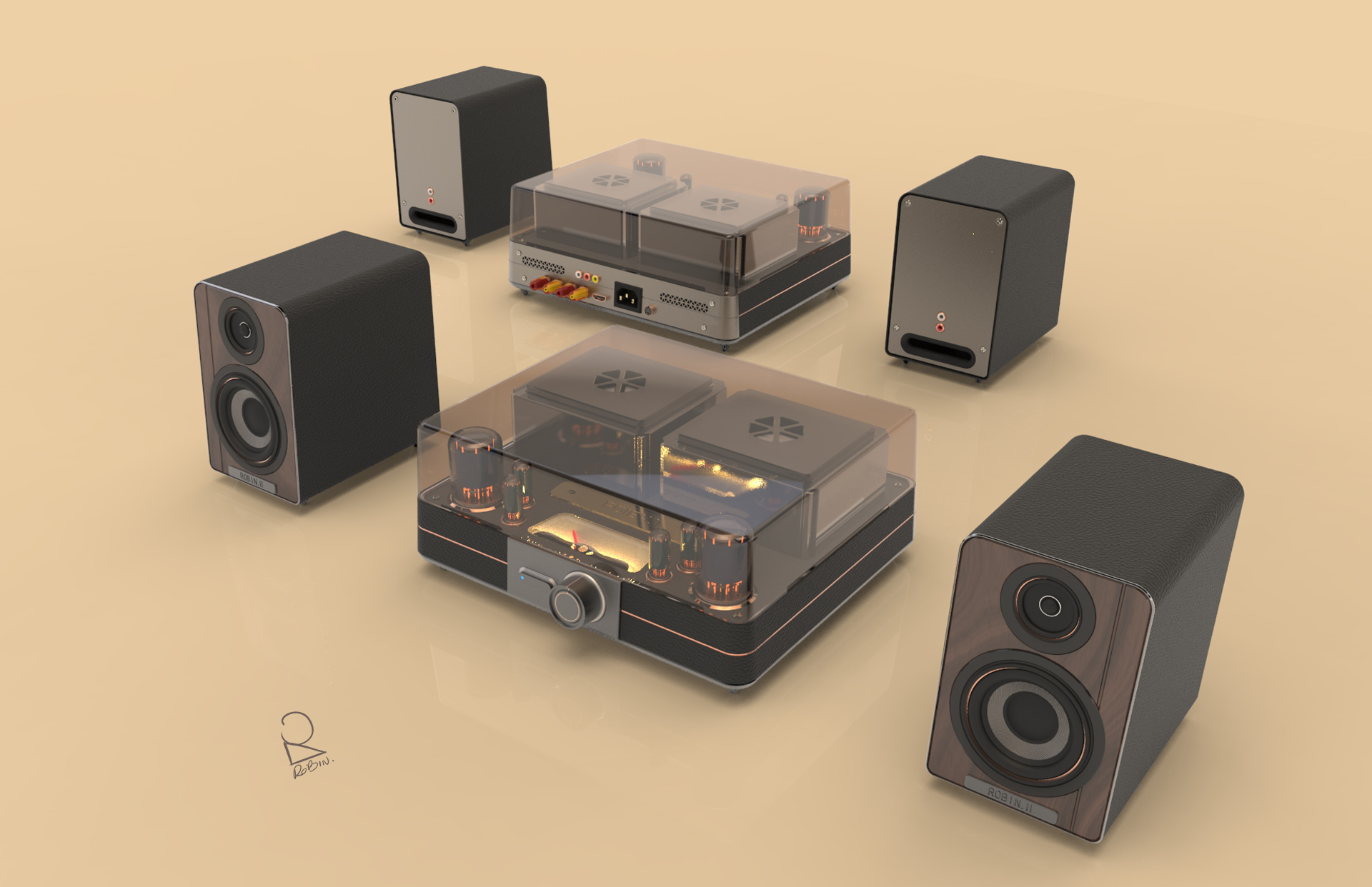 appearance，fashion，Retro，sound，hifi，loudspeaker box，Power amplifier，Amps，