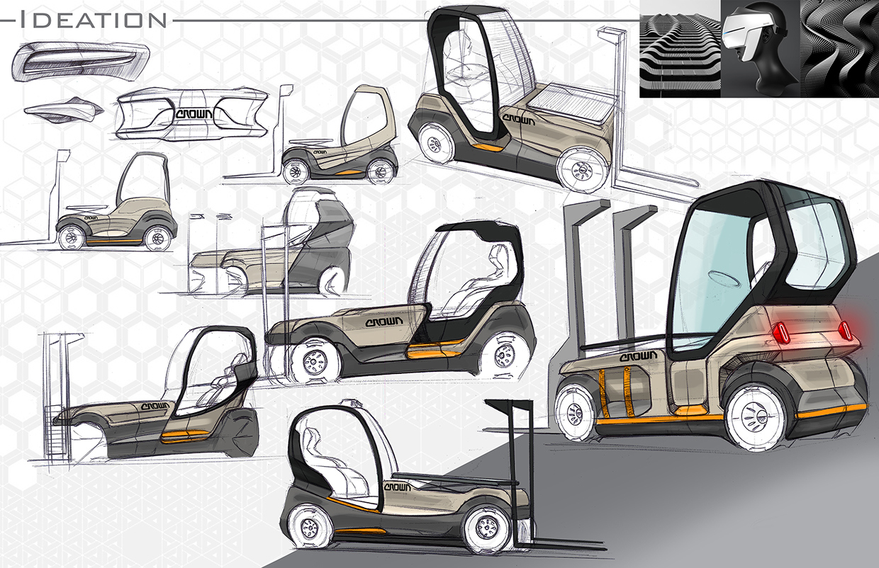 industrial design，product design，Crane locomotive，Forklift，vehicle，