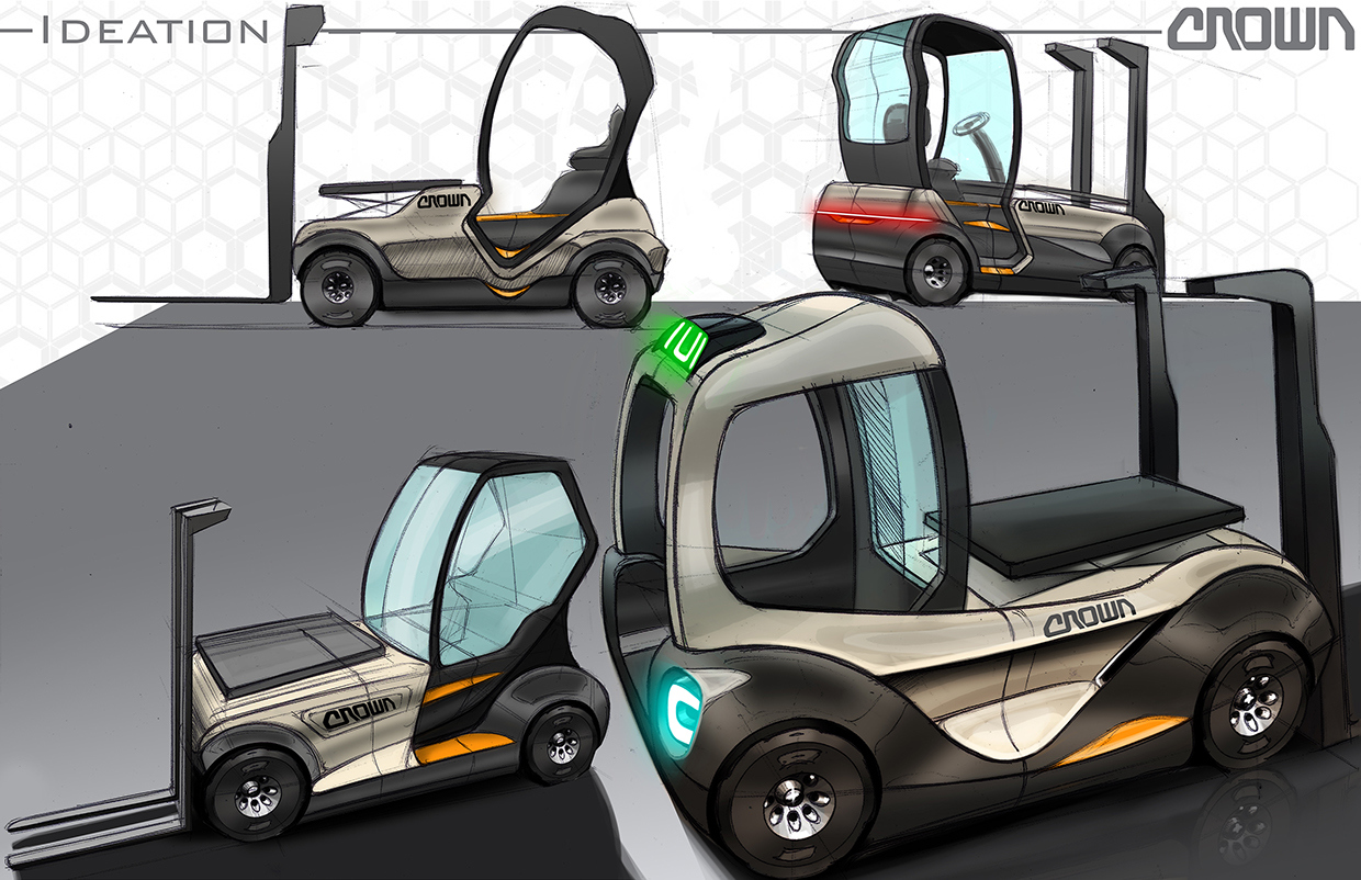 industrial design，product design，Crane locomotive，Forklift，vehicle，