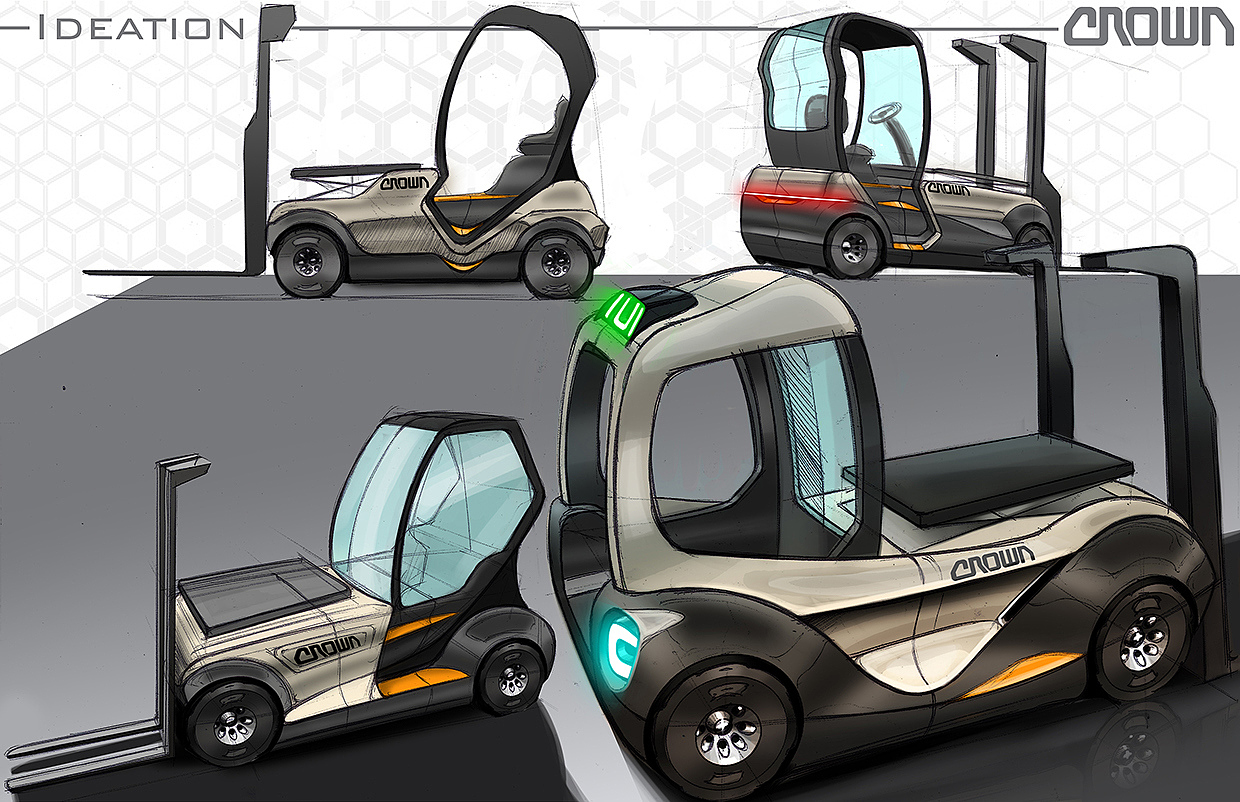 industrial design，product design，Crane locomotive，Forklift，vehicle，