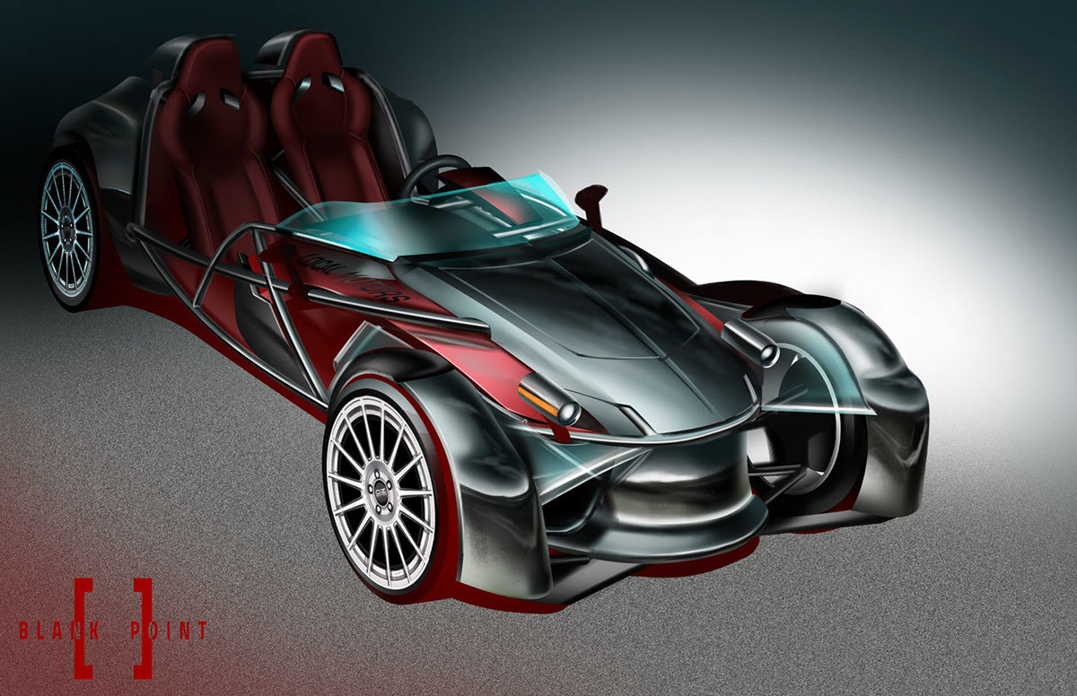 intelligence，design sketch，Concept Car，racing，Hand drawn，