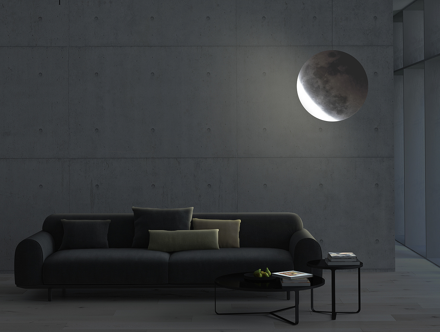 月球循环灯，MOON CYCLE LAMP，灯具，工业设计，室内，