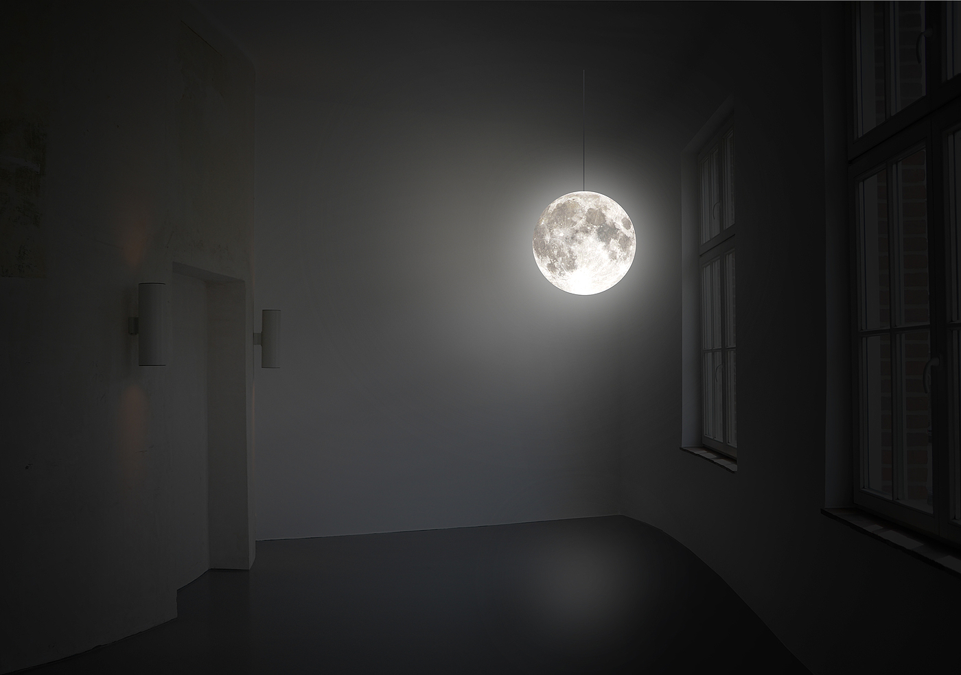 月球循环灯，MOON CYCLE LAMP，灯具，工业设计，室内，