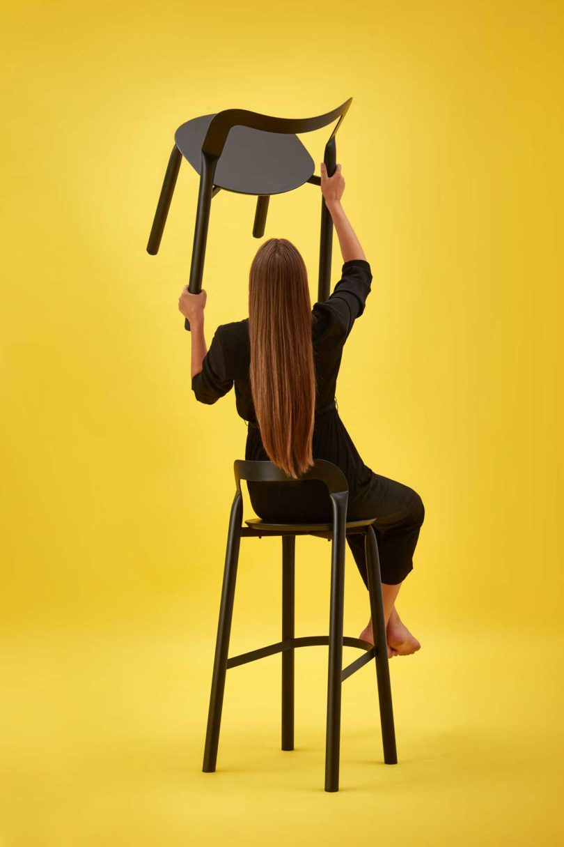 chair，Steel pipe，hydraulic press，