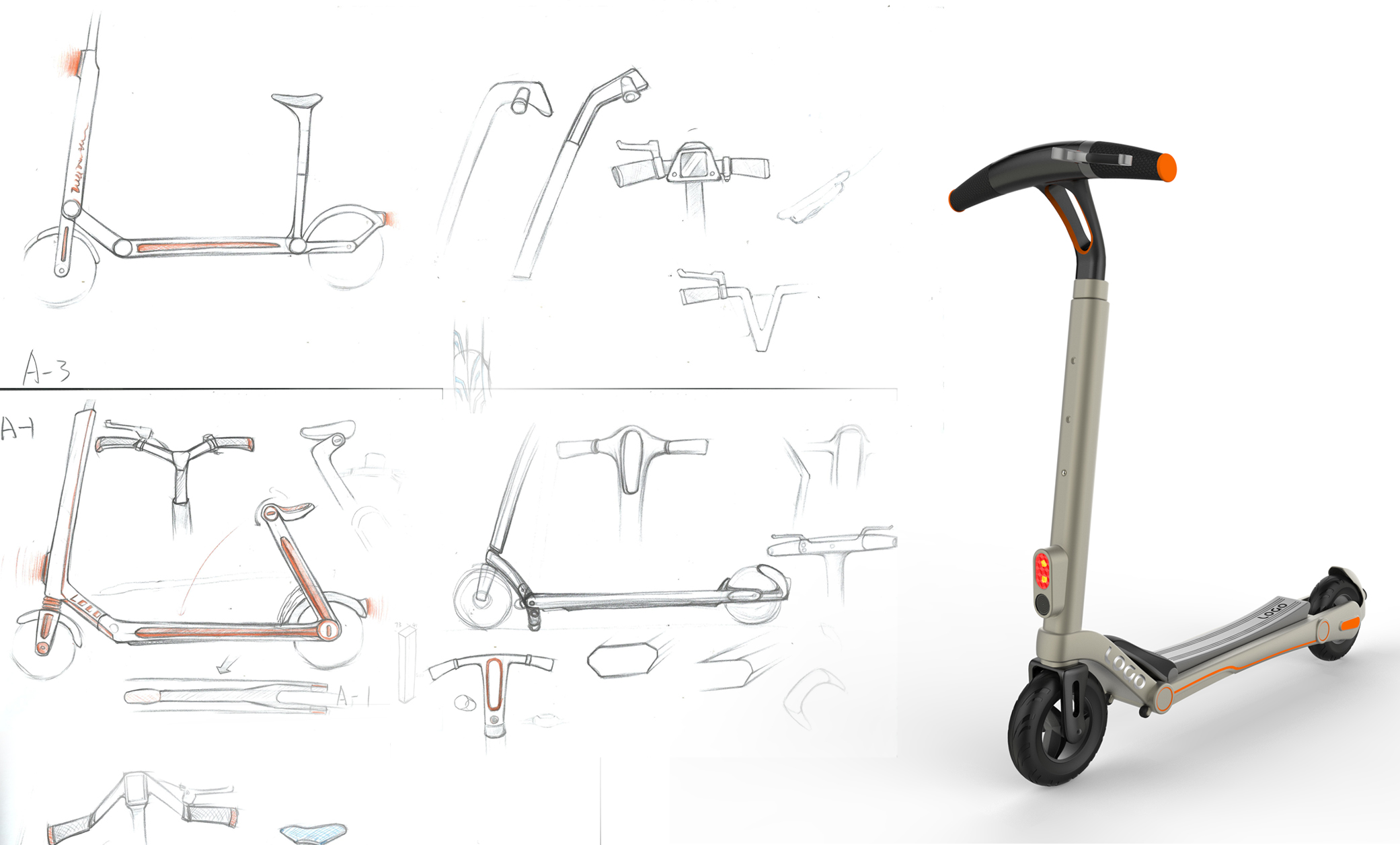 Folding electric scooter / scooter，