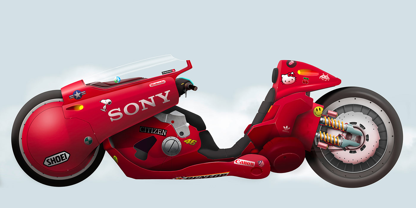 Motorcycle，Hand drawn，Illustration，