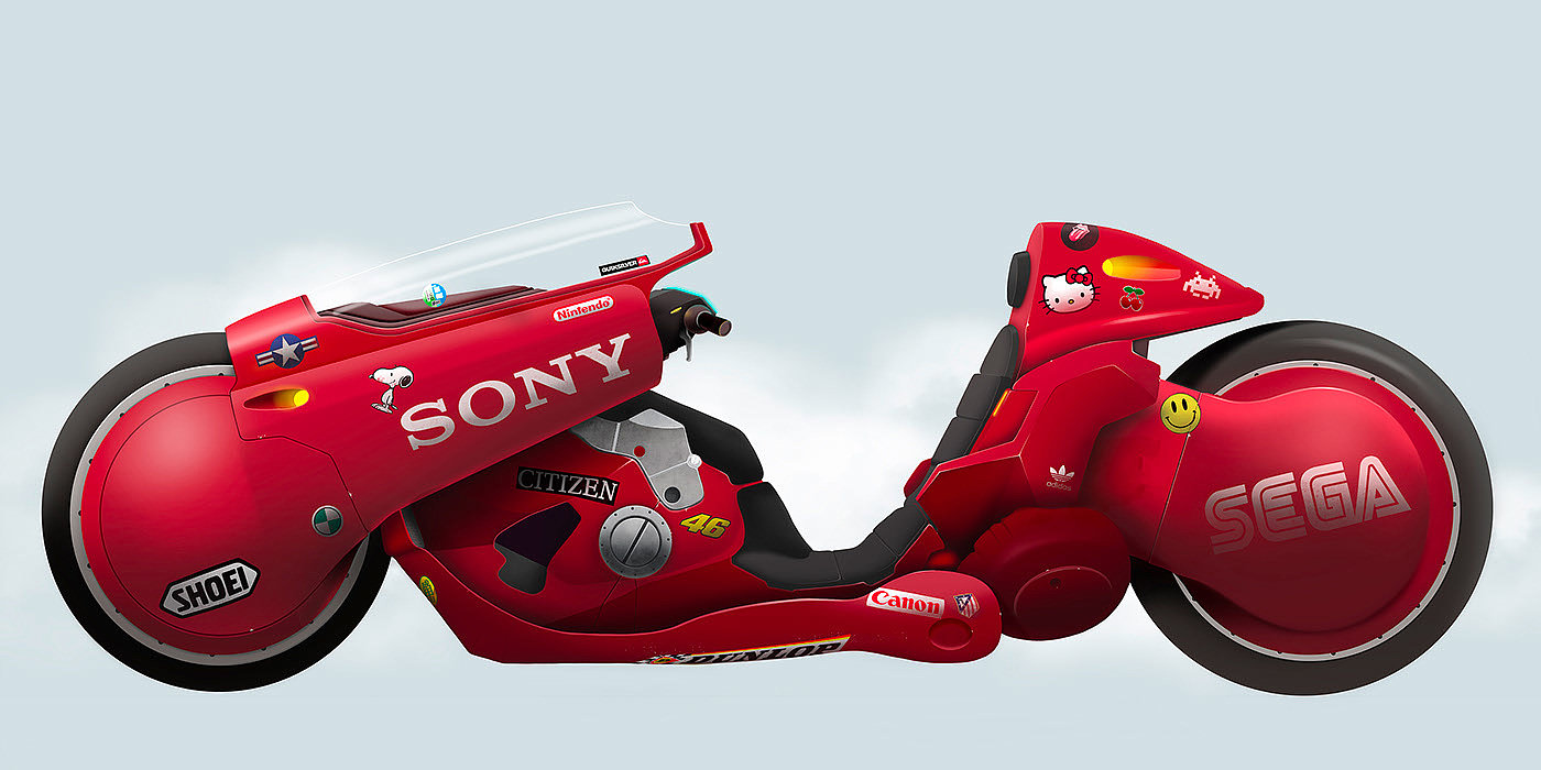 Motorcycle，Hand drawn，Illustration，