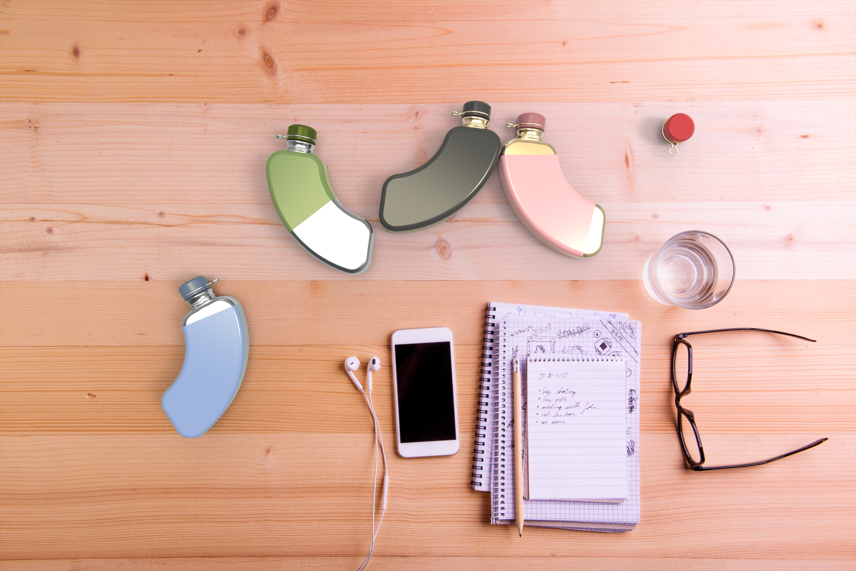 Portable，stainless steel，flagon，glass，