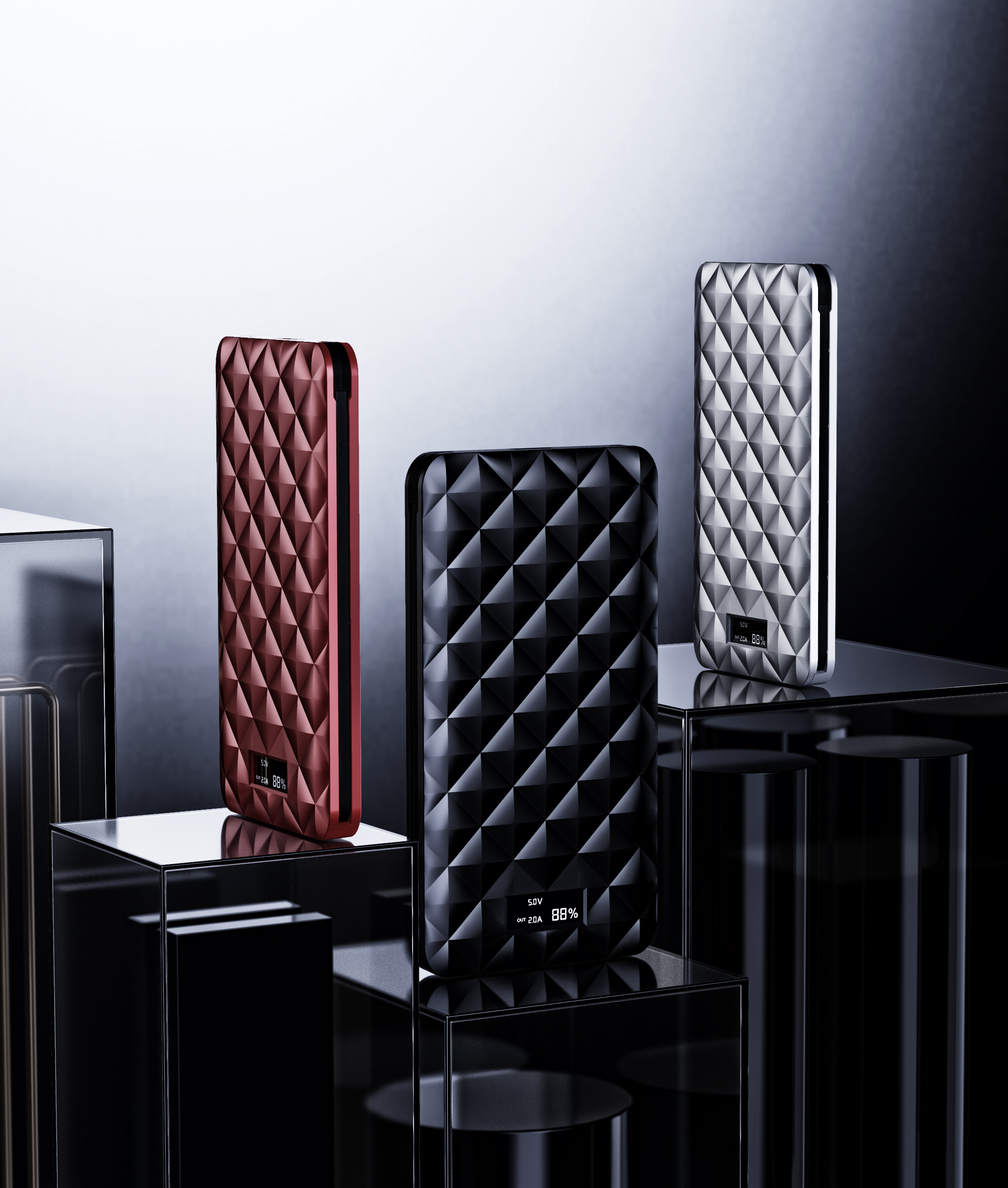 Three in one，Own line，portable source，Rhombic pattern，